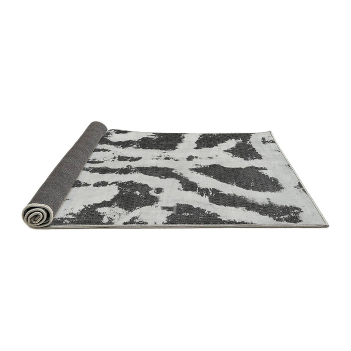 Sideview of Abstract Gray Modern Rug, abs937gry
