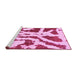 Sideview of Machine Washable Abstract Pink Modern Rug, wshabs937pnk