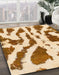 Abstract Sun Yellow Modern Rug in Family Room, abs937