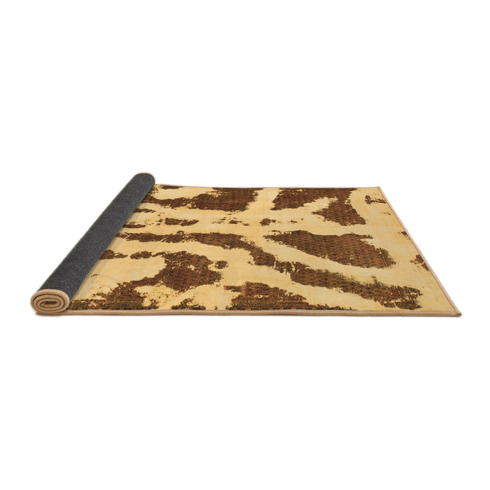 Sideview of Abstract Brown Modern Rug, abs937brn