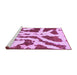 Sideview of Machine Washable Abstract Purple Modern Area Rugs, wshabs937pur