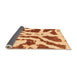 Sideview of Abstract Orange Modern Rug, abs937org