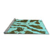 Sideview of Machine Washable Abstract Light Blue Modern Rug, wshabs937lblu