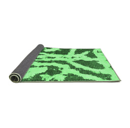 Sideview of Abstract Emerald Green Modern Rug, abs937emgrn