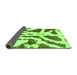 Sideview of Abstract Green Modern Rug, abs937grn