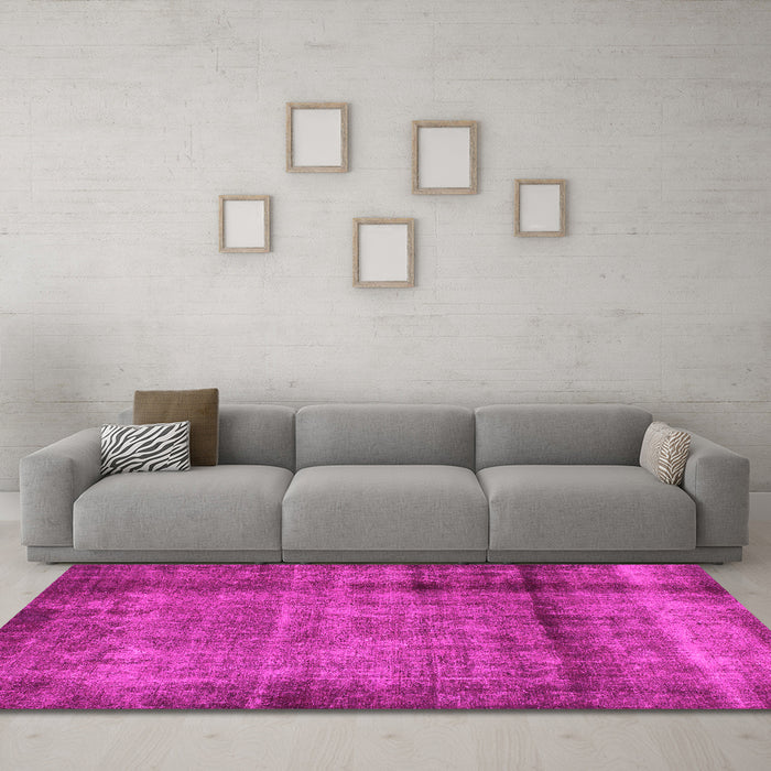 Machine Washable Abstract Pink Modern Rug in a Living Room, wshabs938pnk
