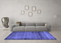 Machine Washable Abstract Blue Modern Rug, wshabs938blu