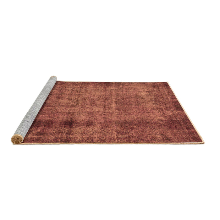 Sideview of Machine Washable Abstract Brown Modern Rug, wshabs938brn