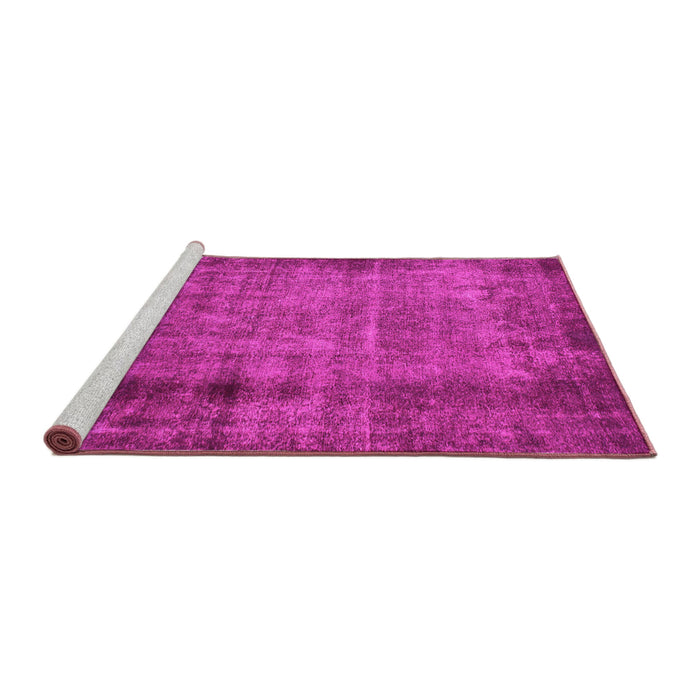 Sideview of Machine Washable Abstract Pink Modern Rug, wshabs938pnk