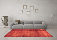 Machine Washable Abstract Orange Modern Rug, wshabs938org