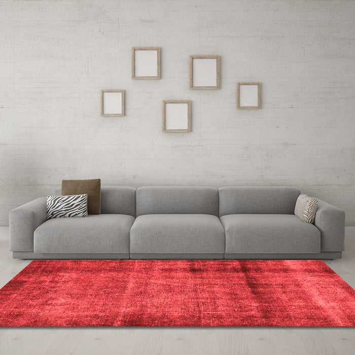 Modern Red Washable Rugs
