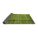 Sideview of Abstract Green Modern Rug, abs938grn