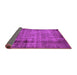 Sideview of Abstract Purple Modern Rug, abs938pur