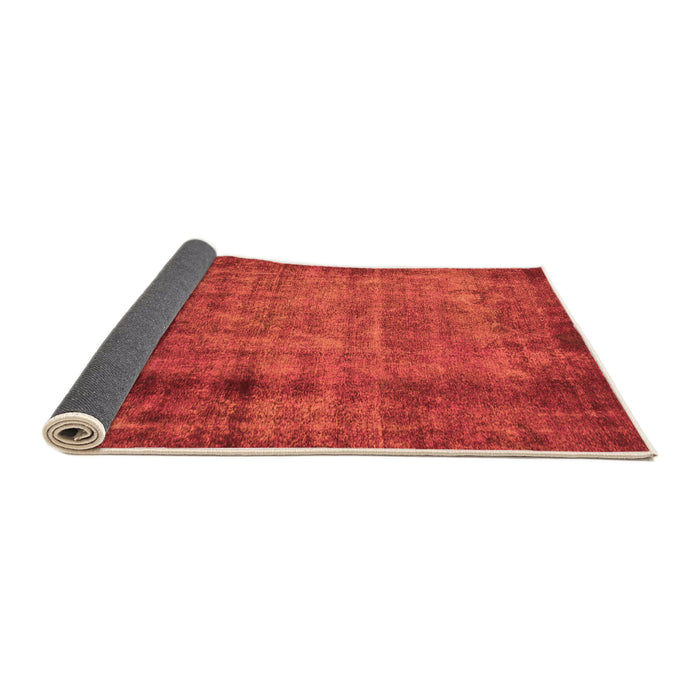 Sideview of Abstract Orange Modern Rug, abs938org