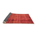 Sideview of Abstract Orange Modern Rug, abs938org