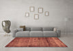 Machine Washable Abstract Brown Modern Rug in a Living Room,, wshabs938brn