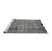 Sideview of Machine Washable Abstract Gray Modern Rug, wshabs938gry