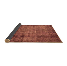 Sideview of Abstract Brown Modern Rug, abs938brn
