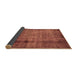 Sideview of Abstract Brown Modern Rug, abs938brn