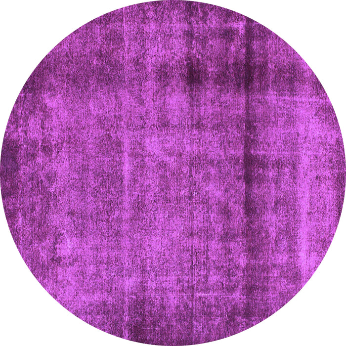 Round Machine Washable Abstract Purple Modern Area Rugs, wshabs938pur