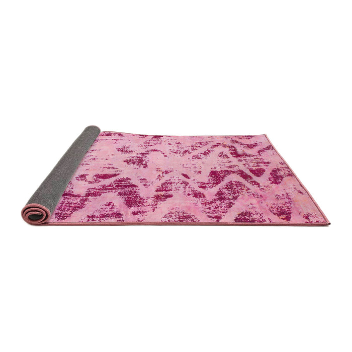 Sideview of Abstract Pink Modern Rug, abs939