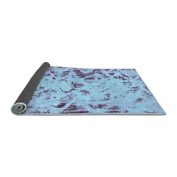 Sideview of Abstract Light Blue Modern Rug, abs939lblu