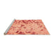 Sideview of Machine Washable Abstract Orange Modern Area Rugs, wshabs939org