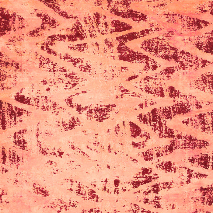 Square Machine Washable Abstract Orange Modern Area Rugs, wshabs939org