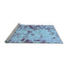 Sideview of Machine Washable Abstract Light Blue Modern Rug, wshabs939lblu