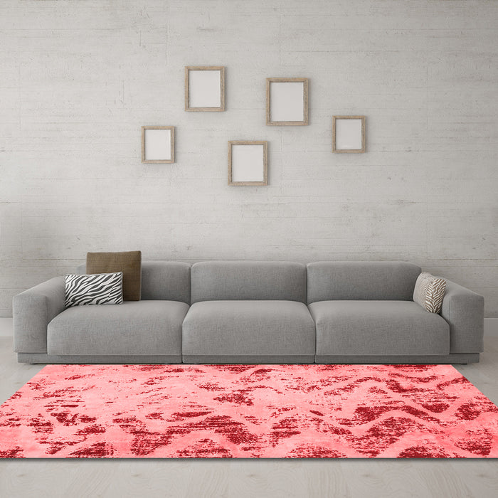 Modern Red Washable Rugs