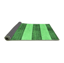 Sideview of Abstract Emerald Green Modern Rug, abs93emgrn