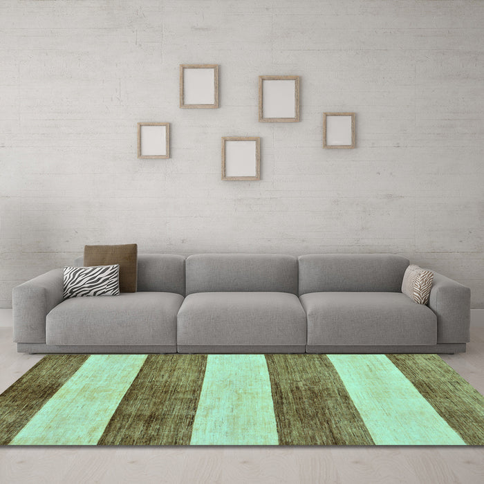 Machine Washable Abstract Light Blue Modern Rug in a Living Room, wshabs93lblu