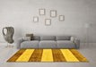 Machine Washable Abstract Yellow Modern Rug in a Living Room, wshabs93yw