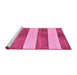 Sideview of Machine Washable Abstract Pink Modern Rug, wshabs93pnk