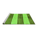 Sideview of Machine Washable Abstract Green Modern Area Rugs, wshabs93grn