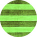 Round Abstract Green Modern Rug, abs93grn