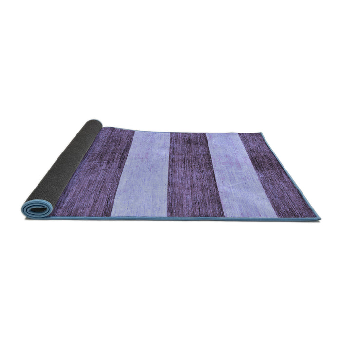 Sideview of Abstract Blue Modern Rug, abs93blu
