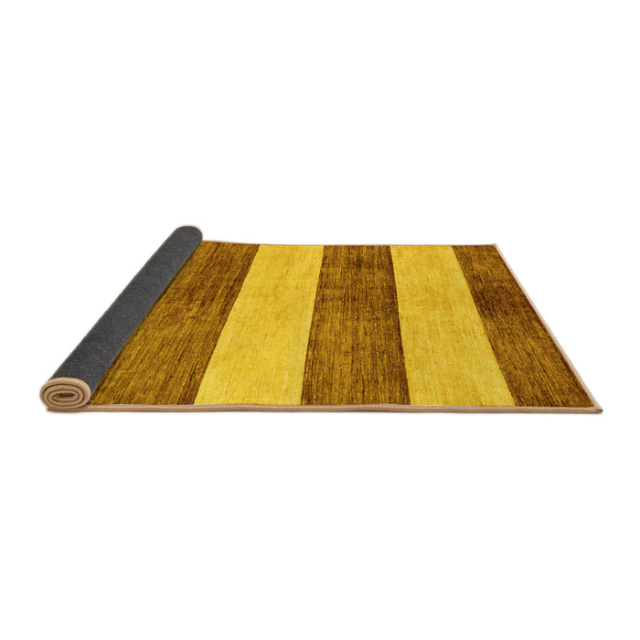 Sideview of Abstract Yellow Modern Rug, abs93yw