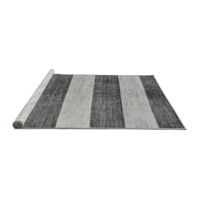 Sideview of Machine Washable Abstract Gray Modern Rug, wshabs93gry