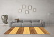 Machine Washable Abstract Brown Modern Rug in a Living Room,, wshabs93brn