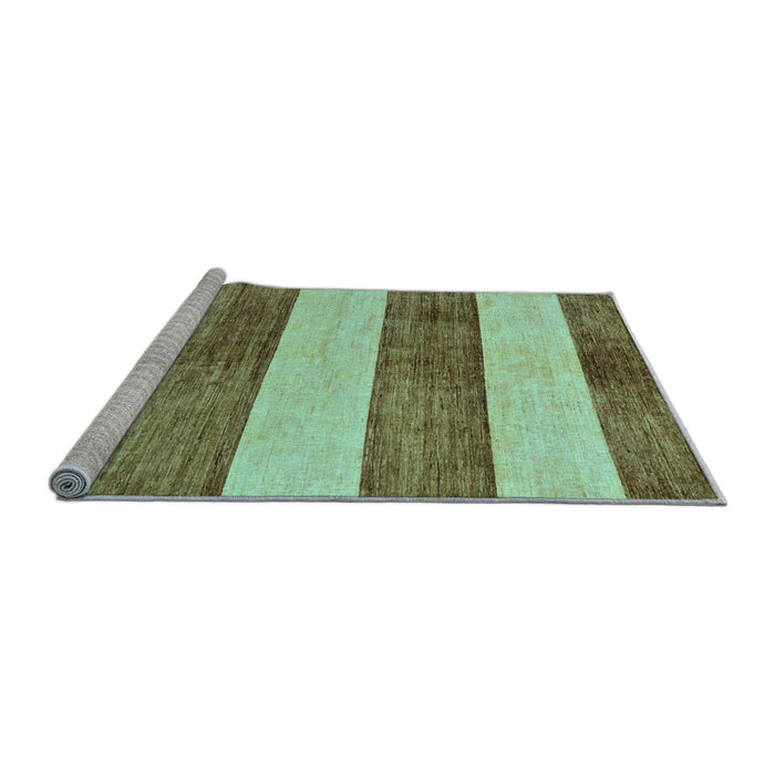 Sideview of Machine Washable Abstract Light Blue Modern Rug, wshabs93lblu