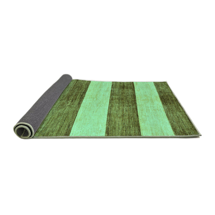 Sideview of Abstract Turquoise Modern Rug, abs93turq