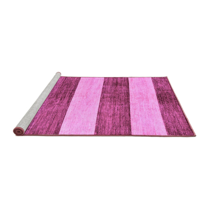 Sideview of Machine Washable Abstract Purple Modern Area Rugs, wshabs93pur