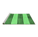 Sideview of Machine Washable Abstract Emerald Green Modern Area Rugs, wshabs93emgrn