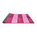 Sideview of Abstract Pink Modern Rug, abs93pnk