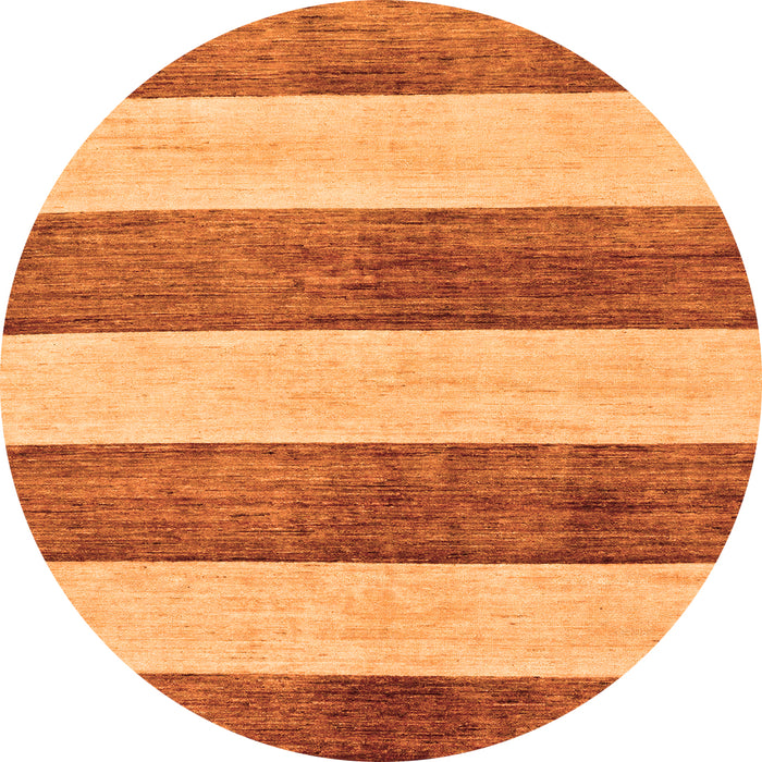 Round Abstract Orange Modern Rug, abs93org