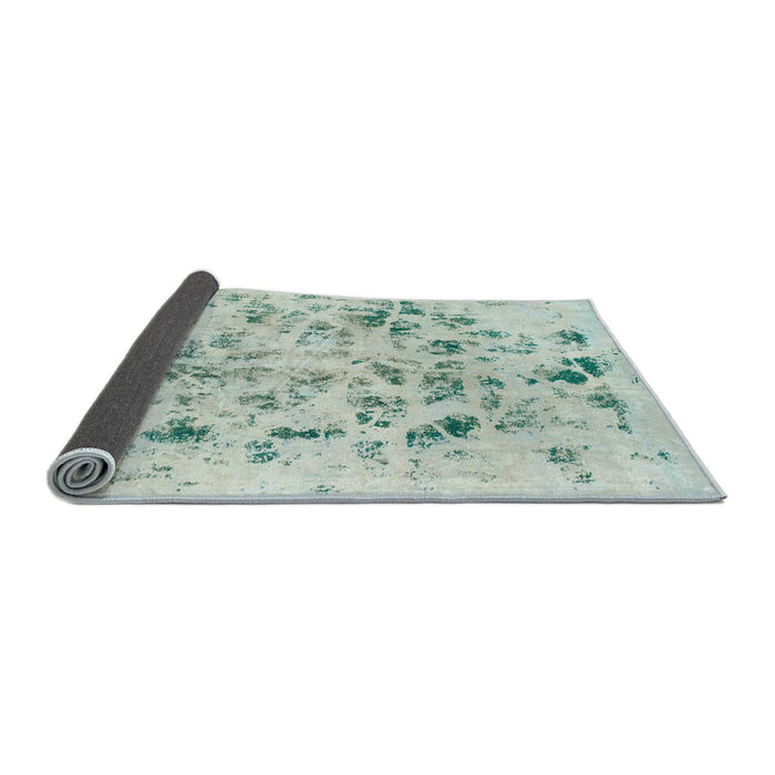 Sideview of Abstract Mint Green Modern Rug, abs940