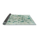 Sideview of Abstract Mint Green Modern Rug, abs940