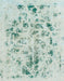 Abstract Mint Green Modern Rug, abs940