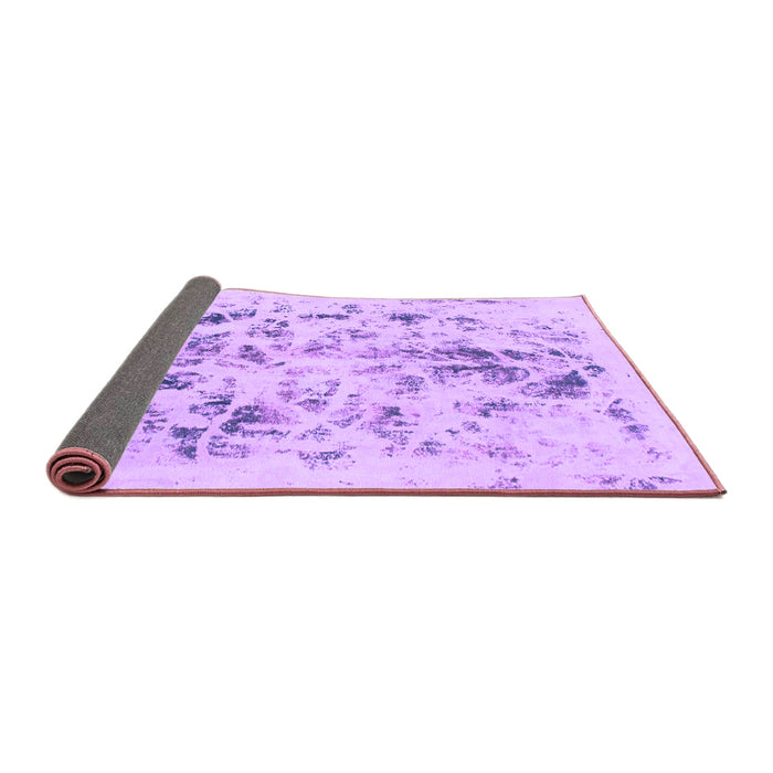 Sideview of Abstract Purple Modern Rug, abs940pur